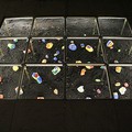 Paul Chaney, The Sun is Black, painted coal in floor pit, Divus Pragerkabarett 2011