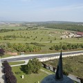Panorama of Most (old and new) taken from the church tower, photography by Paul Chaney for The Sun is Black exhibition
