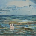 Bathing, 2003, acrylic painting on fibreboard, 26 x 39,5 cm