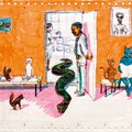 From "Animals at the doc" serie, 2009, pencil, ballpen and marker drawing on paper, 25 x 30,5 cm