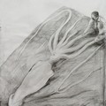 Just one kiss, 2010, pencil and charcoal drawing on paper, 25 x 30,5 cm