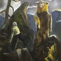 Malba Víta Soukupa na plátně nalezená v Pláních a později zrestaurovaná.