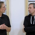 Otevření výstavy 20. března 2013. Petr Ingerle a Miloslav Vojtíšek (S.d.Ch.).