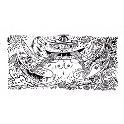 Mike Diana - Two Tongued Monster with Hat